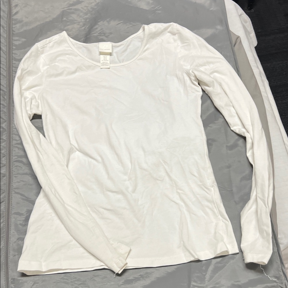 H&M Cream Long Sleeve Top